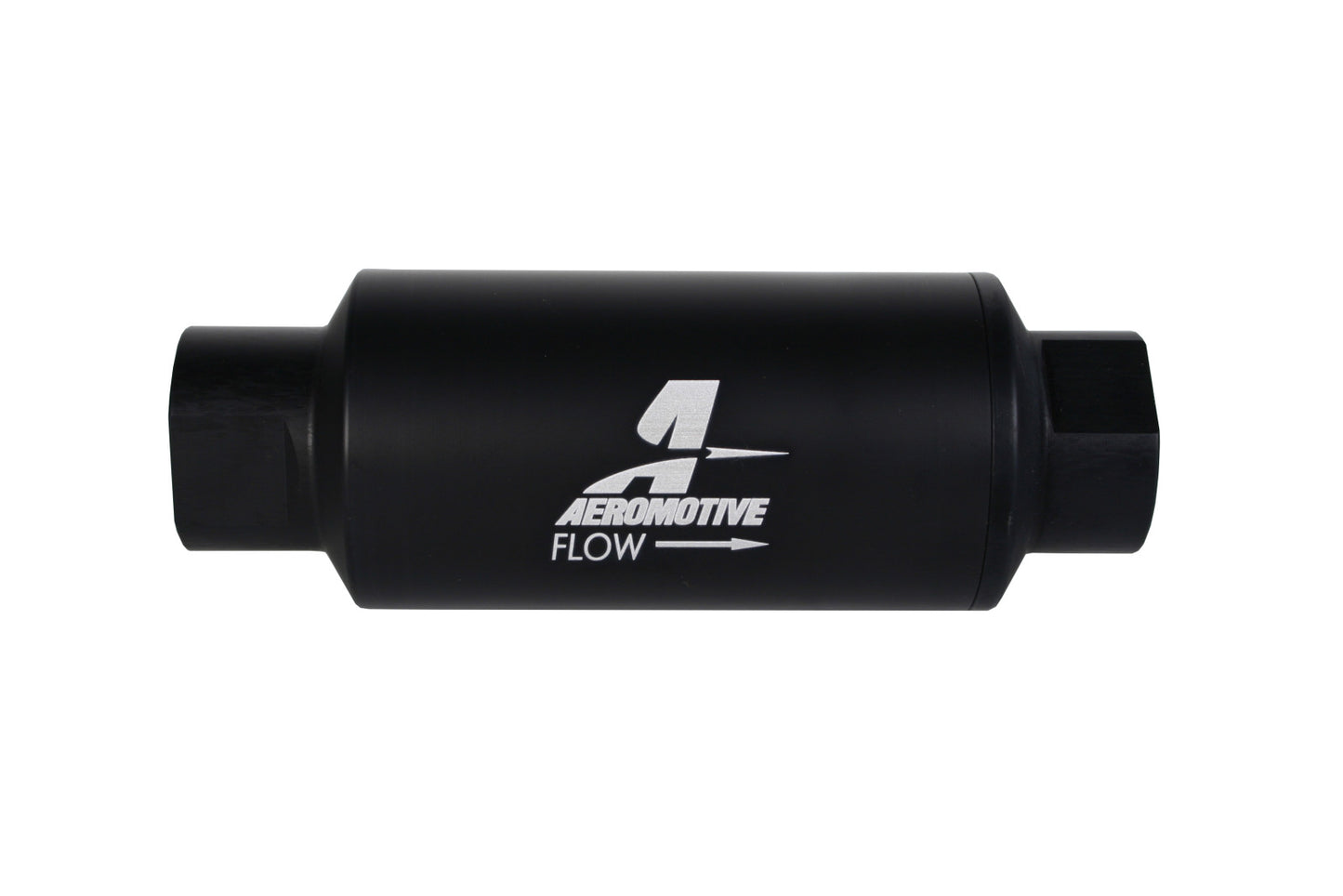 Aeromotive Filter, In-Line, 10-m Microglass Element, ORB-10 Port, Black Hard-Coat, Marine, 2" OD