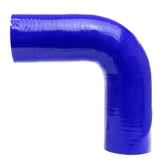 HPS 2.25" ID High Temp 4-ply Reinforced Silicone 90 Degree Elbow Coupler Hose Blue (57mm ID)